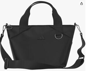 adidas Premium Mini Tote Bag, Interior Pockets, Gym Bag, Durable Build- Black